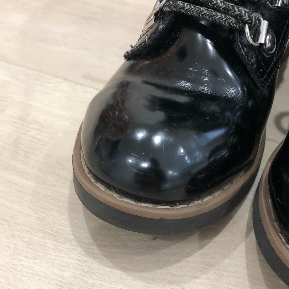 Black patent leather ankle boots - Picture 3 of 15